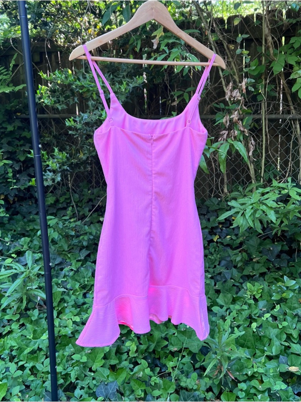 Hello Molly Bubblegum Pink Mini Dress with Spaghetti Straps - Picture 2 of 8
